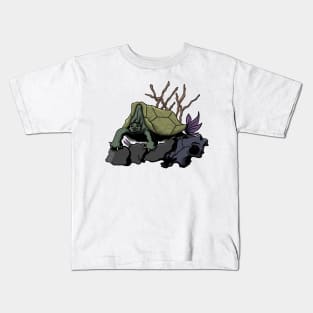 Ancient Turtle Skull Design Kids T-Shirt